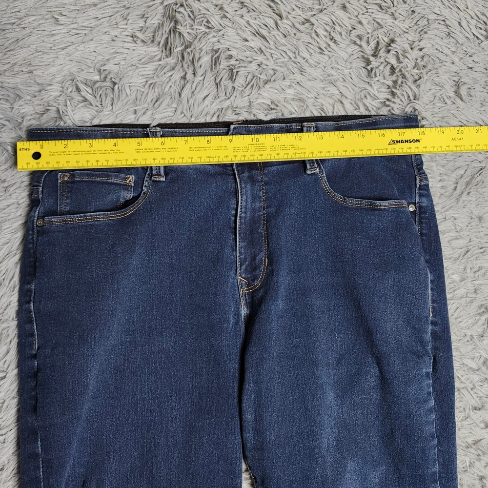 Angels Forever Young Crop Jeans Women 16 Blue Denim 360 Sculpt Capri Stretch - Picture 3 of 12